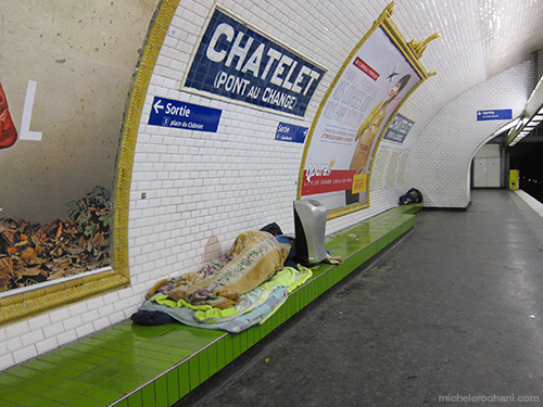 homeless paris metro michele roohani